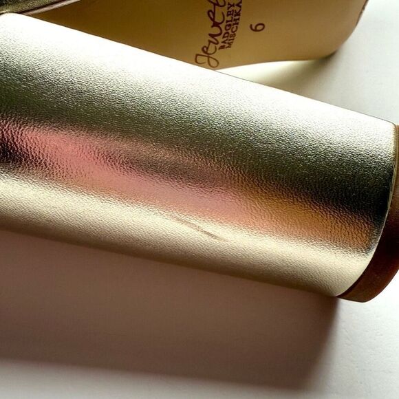 NWOT Jewel Badgley Mischka gold block-heel sandals . Size 6 - Picture 6 of 8